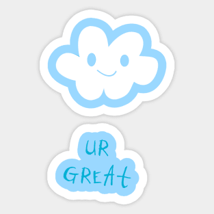 Cloud Happy Smile Sticker